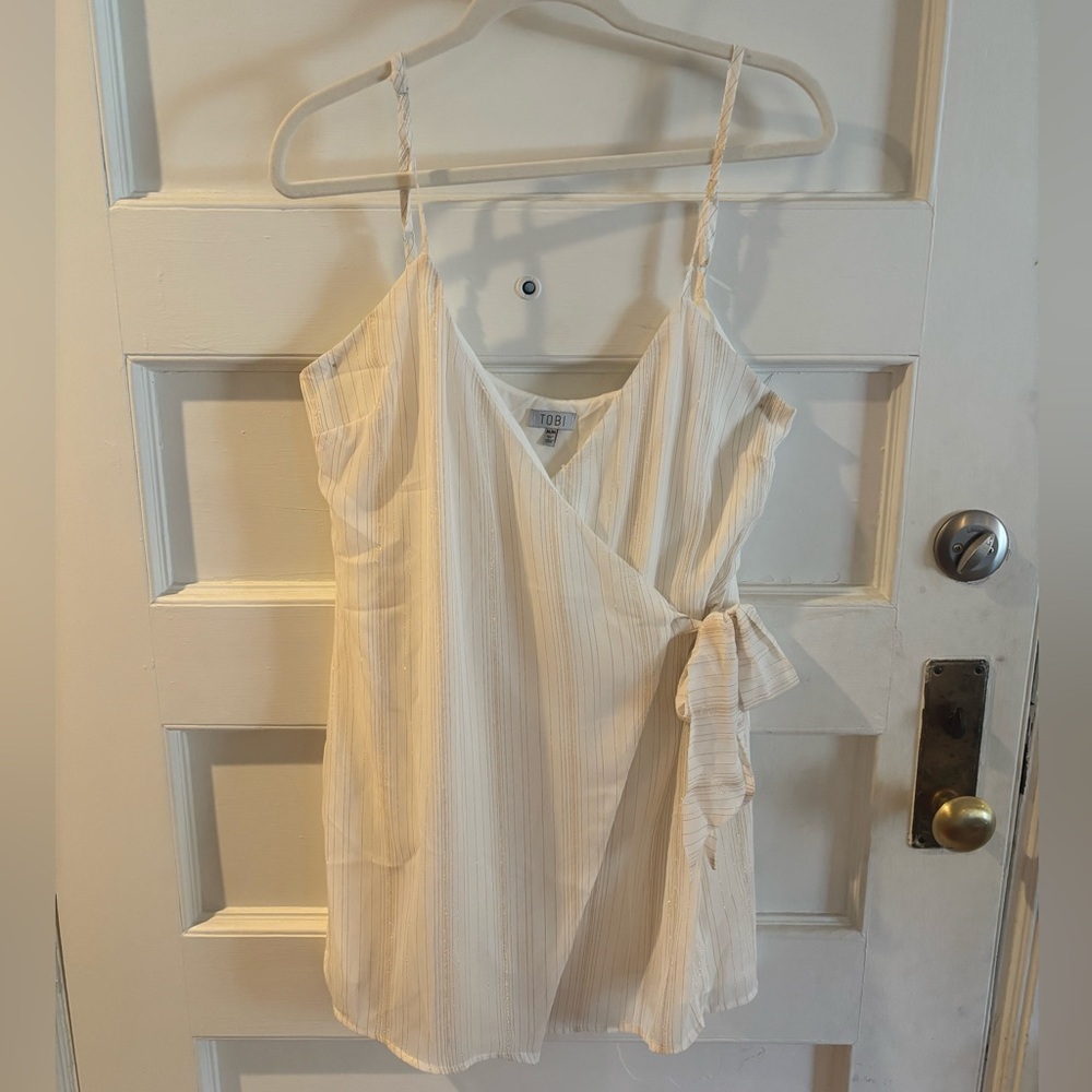 Tobi wrap dress with gold detailing